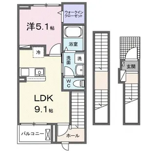 エスペランサ 俊【3階】の間取り