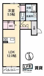 グランマスト栄町 A棟【2階】の間取り