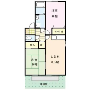 セジュールヒルサイド【1階】の間取り
