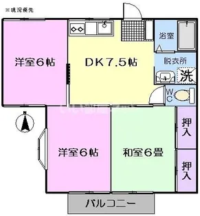 メゾンシンバII【1階】の間取り