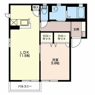 クレセールおぶせ【2階】の間取り