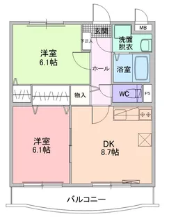 カルムSAKAI【3階】の間取り