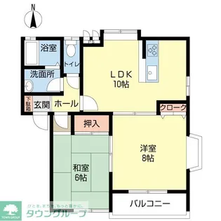 カーサ中山B【1階】の間取り