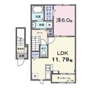 吉津町アパート(028745401)【2階】の間取り
