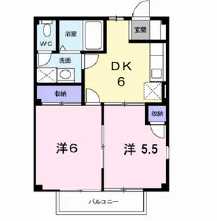 ライトハウスB【2階】の間取り