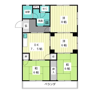サンライズ藤見【3階】の間取り