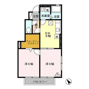 メゾンクオーレ F【1階】の間取り