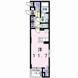 イーストブルー六番館【3階】の間取り