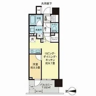 リビオレゾン北綾瀬【10階】の間取り
