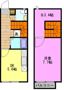 リースランドIP F【1階】の間取り