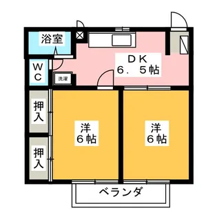 グリーンハイツA【1階】の間取り