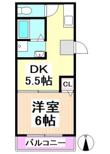 坂の上ハイツ【2階】の間取り