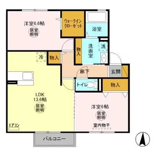 スカイブルー C【2階】の間取り