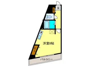 シャルマン・ヴィラ天神南【4階】の間取り