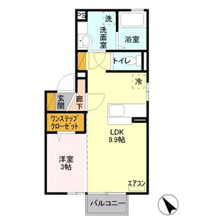クラージュ A【1階】の間取り