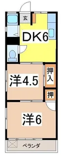 シーサイドマンションB【4階】の間取り