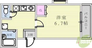 中原マンション【1階】の間取り