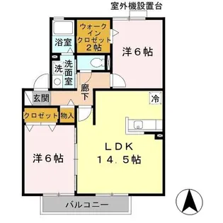 グリーンフィールド B棟【2階】の間取り