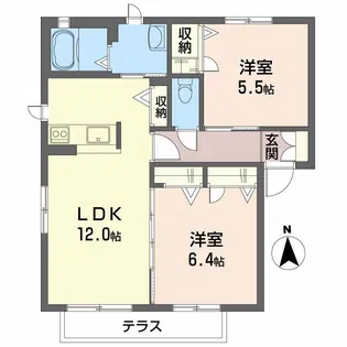 シャーメゾン津山 A棟【1階】の間取り