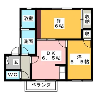 フローラサノA【2階】の間取り