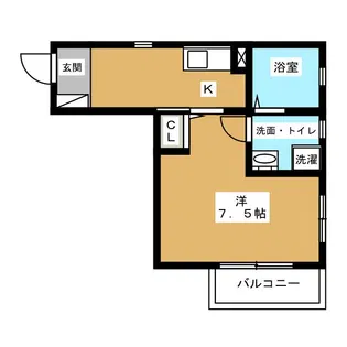 カーサアベニューナカムラ【1階】の間取り