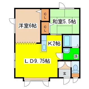 ハイツソナタI【1階】の間取り
