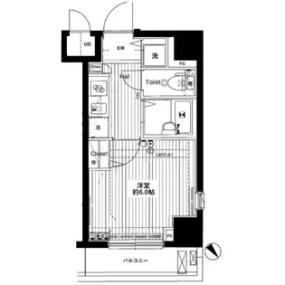 ガーラ・ステーション新富町【2階】の間取り