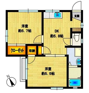 M2ハウス【2階】の間取り