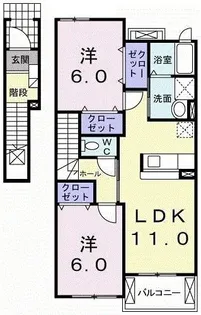 ミドルスクエア【2階】の間取り