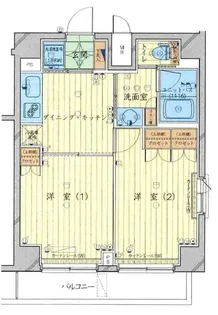 ルーブル都立家政伍番館【4階】の間取り