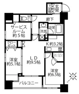 クリオ日本橋久松町【13階】の間取り