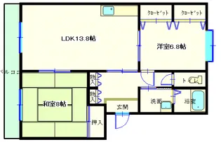 パストラル加賀田【1階】の間取り