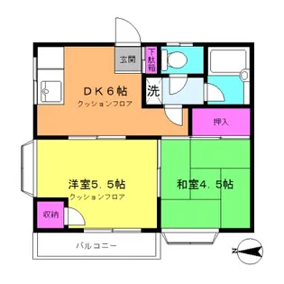 カーサ桂台【1階】の間取り