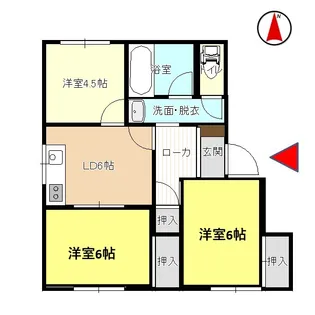 パインウェーブハウスA棟【1階】の間取り