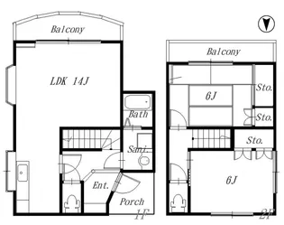 山形県山形市花楯1【一戸建】の間取り