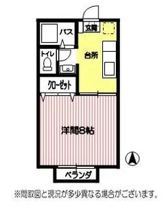 ベリーニコートA【1階】の間取り
