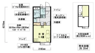 レオパレス東境【1階】の間取り