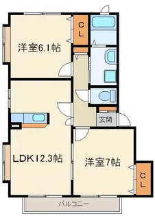 イデアールB【2階】の間取り