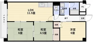 サンライズ倉敷【4階】の間取り