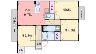 シャン・フルール【2階】の間取り