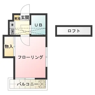 ジュネパレス新松戸第38【1階】の間取り