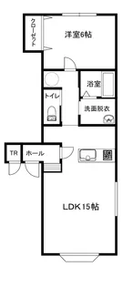 旭川市緑町17丁目1LDKアパート【2階】の間取り