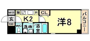 シティフラット尼崎【3階】の間取り