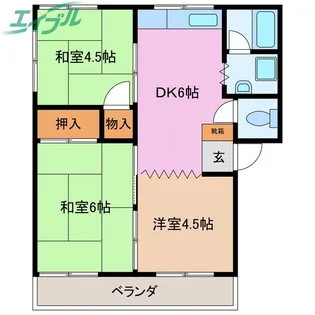 徳川台ハイツ【2階】の間取り