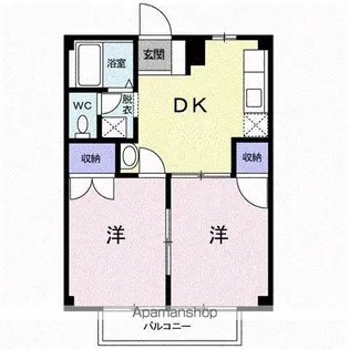 岐阜県岐阜市日野西2【アパート】の間取り