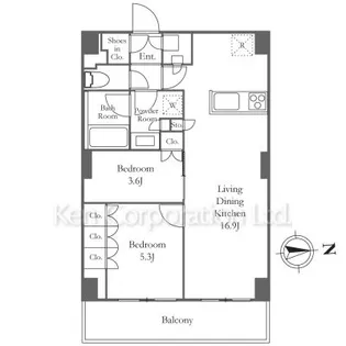 パークアクシス品川天王洲アイル【7階】の間取り