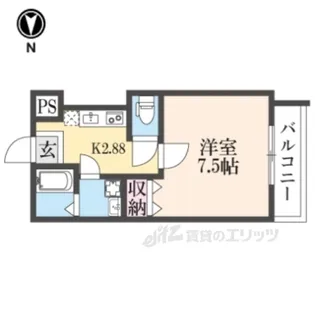 ビエノス京都花園【1階】の間取り