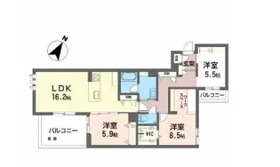 HIGH LINE PARK(ハイラインパーク)A棟【4階】の間取り