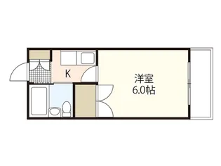ウイング広瀬【5階】の間取り