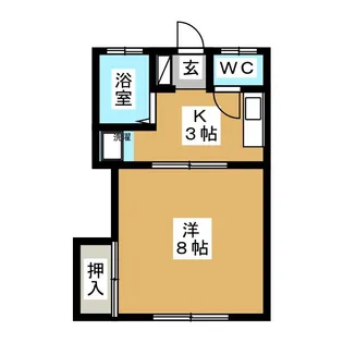 1Kの間取り画像